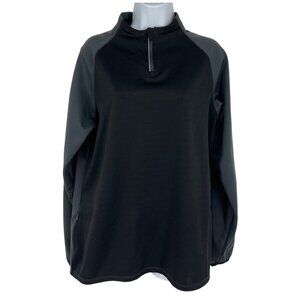Augusta Sportswear Ladies Black Long Sleeve 1/4 Zip Pullover Jacket Size L